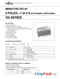 Datasheet RA-12W-K manufacturer Fujitsu