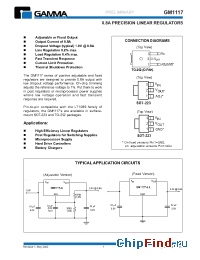 Datasheet GM1117-3.3ST3 manufacturer Gamma