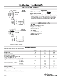 Datasheet 1N4148WS manufacturer General Semiconductor