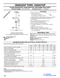 Datasheet 1N4937GP manufacturer General Semiconductor