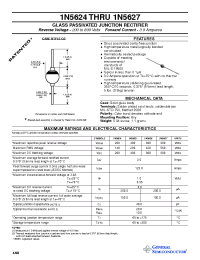 Datasheet 1N5627 manufacturer General Semiconductor