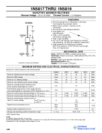 Datasheet 1N5818 manufacturer General Semiconductor