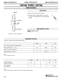 Datasheet 1N746 manufacturer General Semiconductor