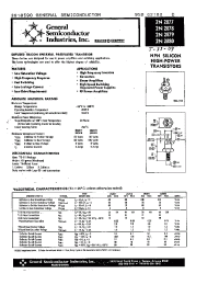 Datasheet 2N2878 manufacturer General Semiconductor