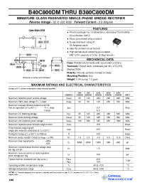 Datasheet B125C800DM manufacturer General Semiconductor
