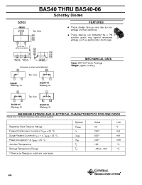 Datasheet BAS40-06 manufacturer General Semiconductor