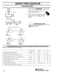 Datasheet BAS70 manufacturer General Semiconductor