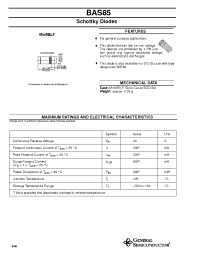 Datasheet BAS85 manufacturer General Semiconductor