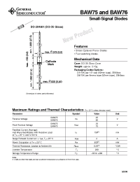 Datasheet BAW75 производства General Semiconductor