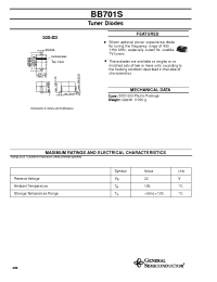 Datasheet BB701S manufacturer General Semiconductor