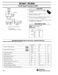 Datasheet BC808 manufacturer General Semiconductor