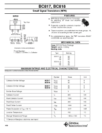 Datasheet BC817 manufacturer General Semiconductor