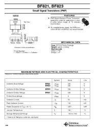 Datasheet BF821 manufacturer General Semiconductor
