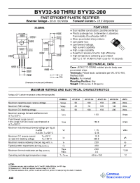Datasheet BYV32-150 производства General Semiconductor