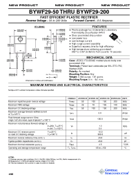 Datasheet BYWF29-100 manufacturer General Semiconductor