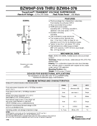 Datasheet BZW04-15 manufacturer General Semiconductor