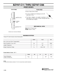 Datasheet BZY97-C12 manufacturer General Semiconductor