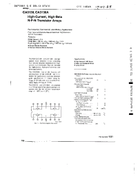Datasheet CA3138A manufacturer General Semiconductor