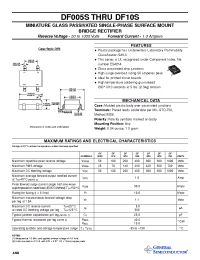 Datasheet DF005S manufacturer General Semiconductor