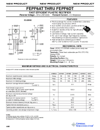 Datasheet FEPF6AT manufacturer General Semiconductor