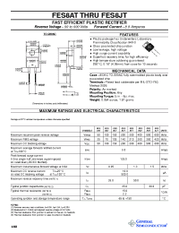 Datasheet FES8DT manufacturer General Semiconductor