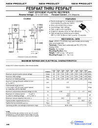 Datasheet FESF8CT производства General Semiconductor