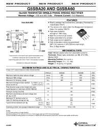 Datasheet G5SBA20 manufacturer General Semiconductor