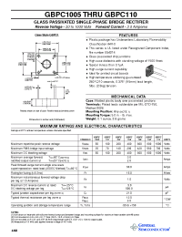 Datasheet GBPC102 manufacturer General Semiconductor