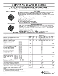 Datasheet GBPC1206 производства General Semiconductor