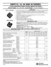 Datasheet GBPC3501 manufacturer General Semiconductor