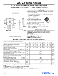 Datasheet GBU8M manufacturer General Semiconductor