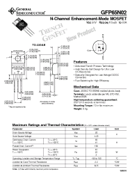 Datasheet GFP65N02 manufacturer General Semiconductor