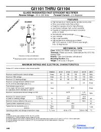 Datasheet GI1101 manufacturer General Semiconductor