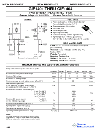 Datasheet GIF1404 manufacturer General Semiconductor