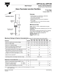 Datasheet GPP10A...GPP10M manufacturer General Semiconductor