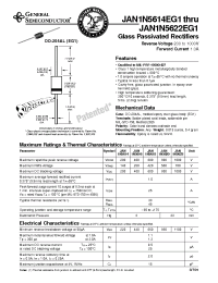 Datasheet JAN1N5618EG1 производства General Semiconductor
