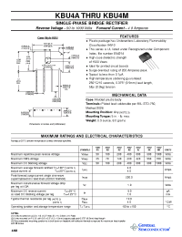 Datasheet KBU4B manufacturer General Semiconductor