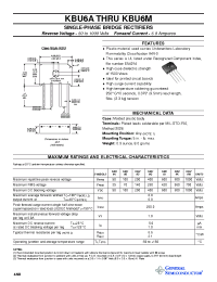 Datasheet KBU6G manufacturer General Semiconductor