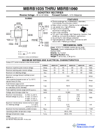 Datasheet MBRB1035 manufacturer General Semiconductor