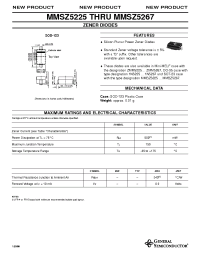 Datasheet MMSZ5225 производства General Semiconductor