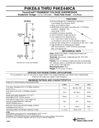 Datasheet P4KE130 manufacturer General Semiconductor