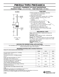 Datasheet P6KE22A manufacturer General Semiconductor