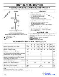 Datasheet RGP10K manufacturer General Semiconductor