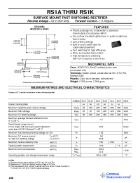 Datasheet RS1J manufacturer General Semiconductor