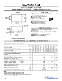 Datasheet S1A manufacturer General Semiconductor