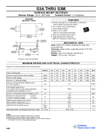 Datasheet S3J manufacturer General Semiconductor