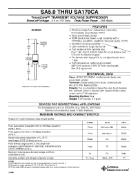 Datasheet SA43 manufacturer General Semiconductor