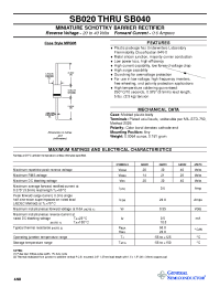 Datasheet SB020 manufacturer General Semiconductor