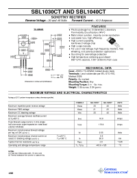 Datasheet SBL1030CT manufacturer General Semiconductor