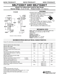 Datasheet SBLF1030CT manufacturer General Semiconductor